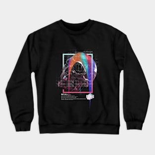 Skull head technology vaporwave aesthetic Crewneck Sweatshirt